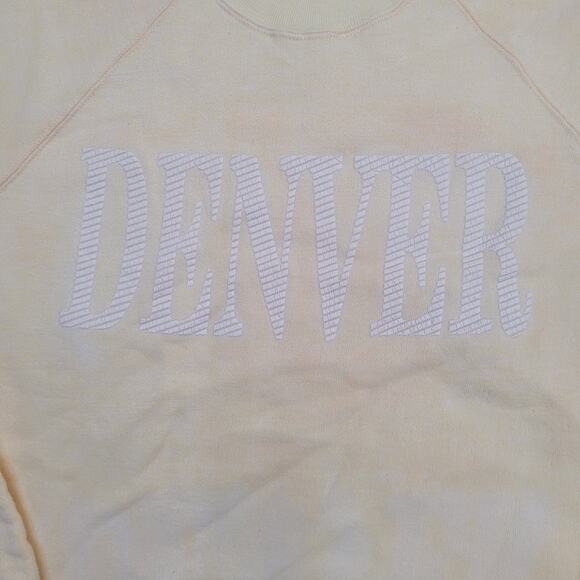 Vintage Denver Raglan Sweatshirt Womens M/L 19x23 Beige USA - Picture 12 of 15